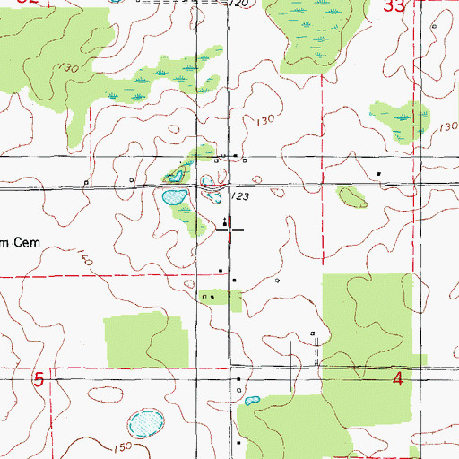 Topographic Map of Wildwood Church, FL