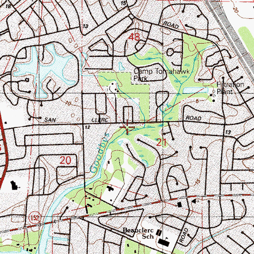 Topographic Map of Goodbys Creek, FL