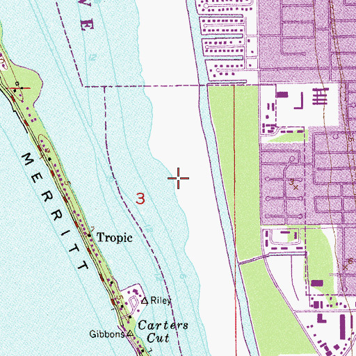 Topographic Map of Grand Canal, FL