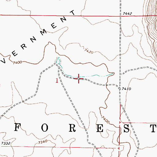 Topographic Map of Government Prairie, AZ
