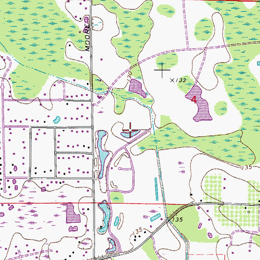 Topographic Map of Lake Cameron, FL