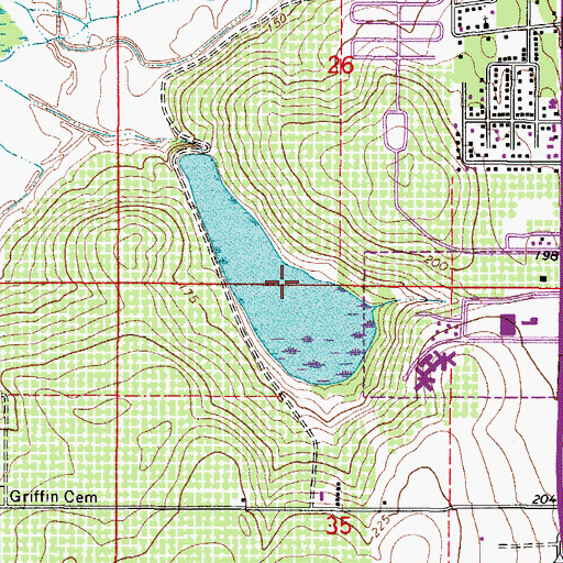 Topographic Map of Meadow View Lake, FL