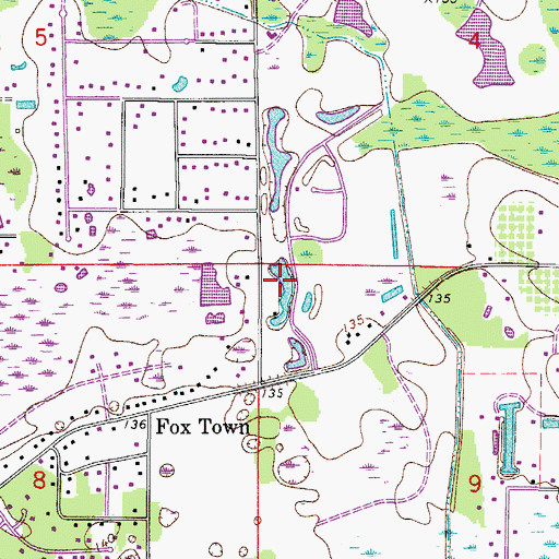Topographic Map of Saint Andrews Lake, FL