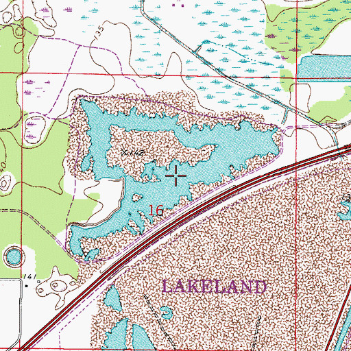 Topographic Map of Sherwood Forest Lake, FL
