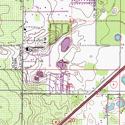 Topographic Map of Sick Lake, FL