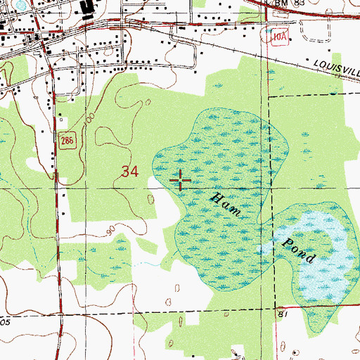Topographic Map of Tamathli (historical), FL
