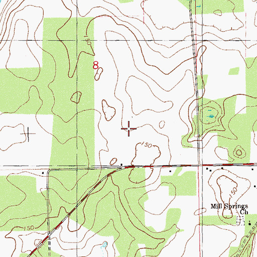 Topographic Map of Yamassee (historical), FL