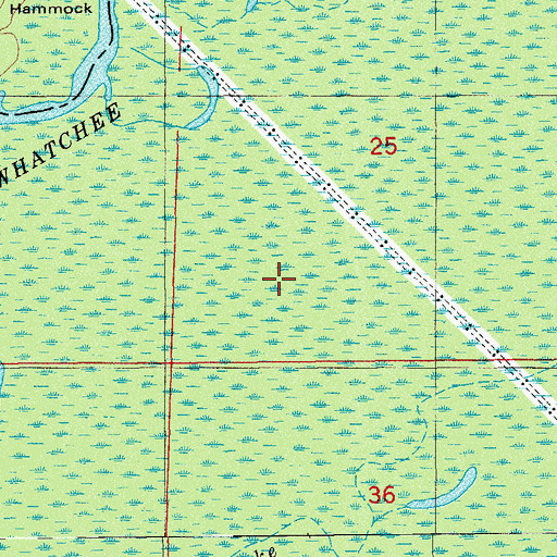 Topographic Map of Coosada Old Town (historical), FL