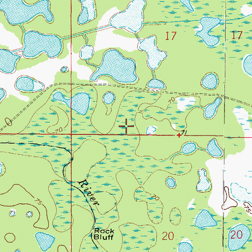 Topographic Map of Bucker Womans Town (historical), FL