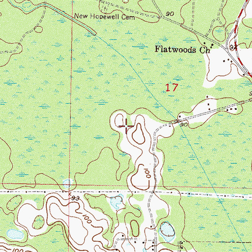 Topographic Map of New Mikasuki (historical), FL