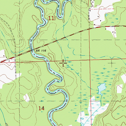 Topographic Map of Ocklockonee (historical), FL