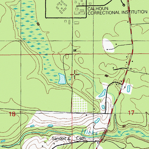 Topographic Map of Ocheeseulga (historical), FL