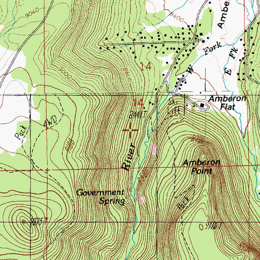 Topographic Map of Government Spring Forest Camp, AZ