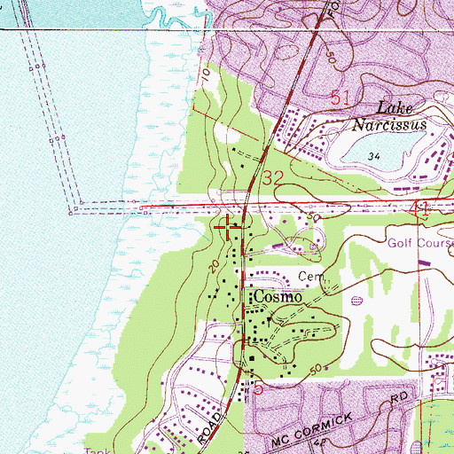 Topographic Map of San Pablo Patali (historical), FL