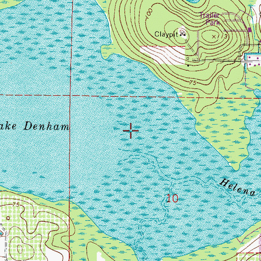 Topographic Map of Okahumpka (historical), FL