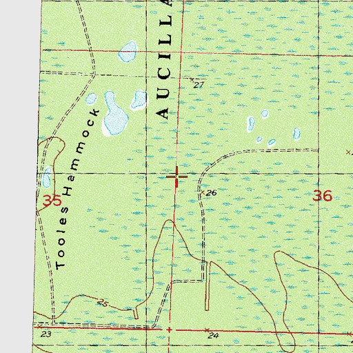 Topographic Map of Hamaste (historical), FL