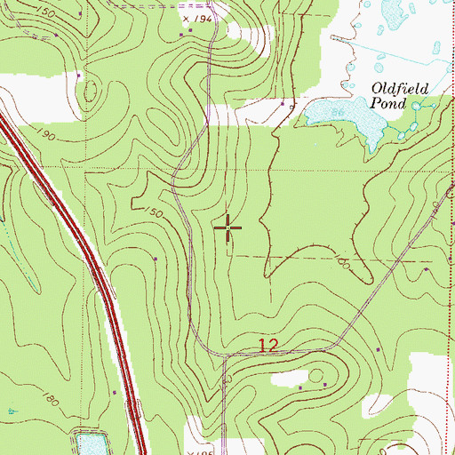 Topographic Map of Cuscowilla (historical), FL