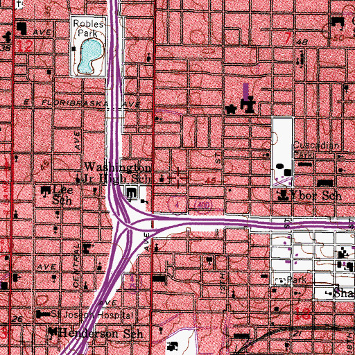 Topographic Map of Fort Brooke (historical), FL