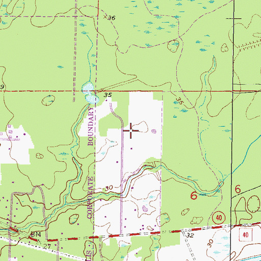 Topographic Map of Fort Clinch (historical), FL