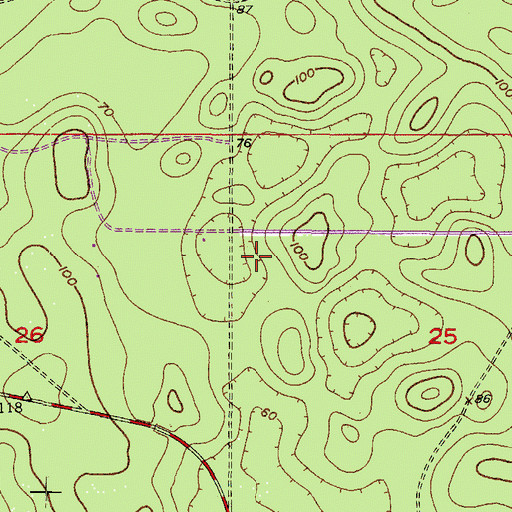 Topographic Map of Big Hammock (historical), FL