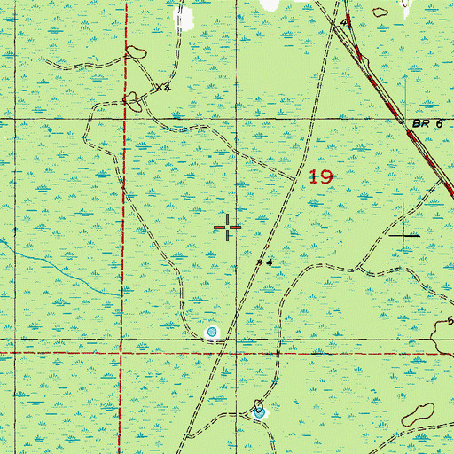 Topographic Map of Beech Creek (historical), FL