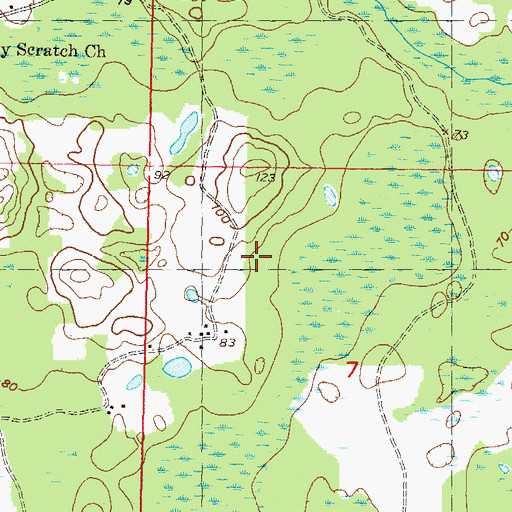 Topographic Map of Aucilla (historical), FL