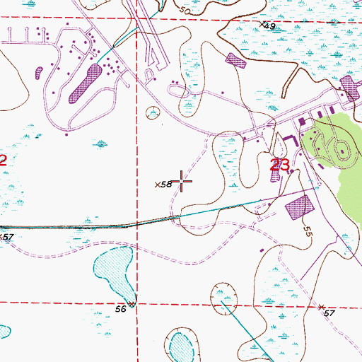 Topographic Map of Cacema Town (historical), FL
