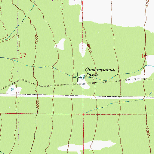 Topographic Map of Government Tank, AZ