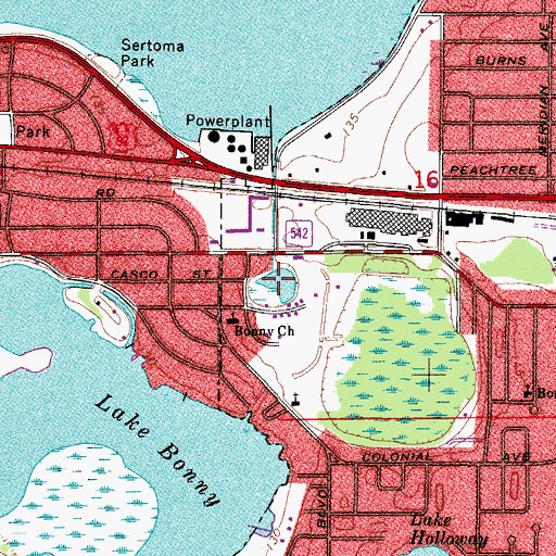 Topographic Map of Lake Burbank, FL