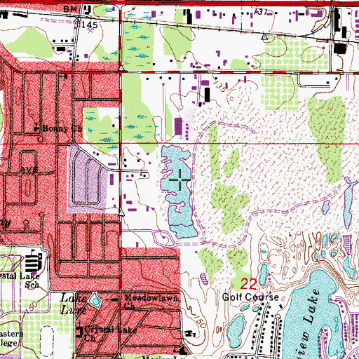 Topographic Map of Complex Lake, FL