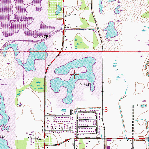 Topographic Map of Hydrilla Lake, FL