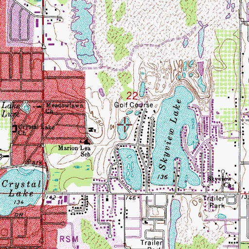 Topographic Map of Fairway Lake, FL