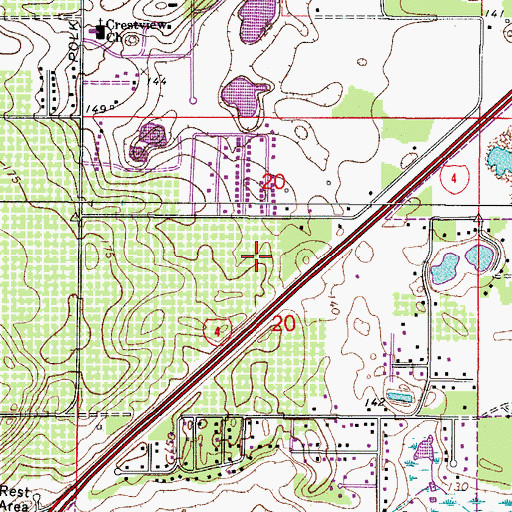 Topographic Map of Lake Luther, FL