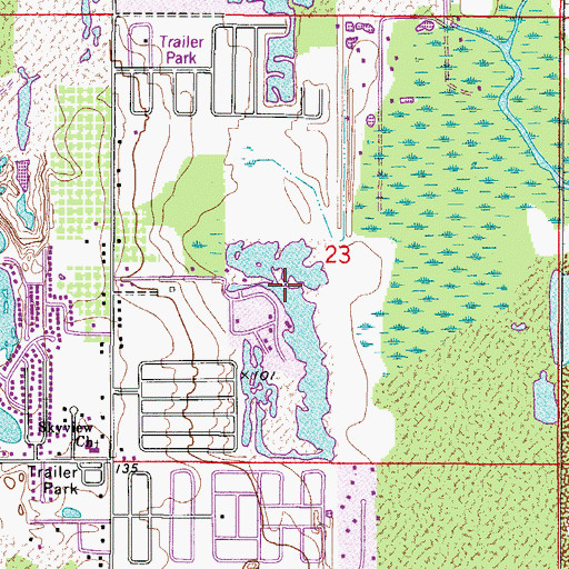 Topographic Map of Anglers Lake, FL