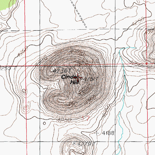 Topographic Map of Cinder Hill, AZ