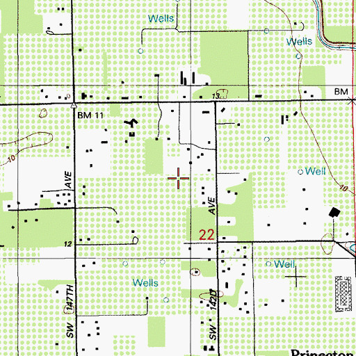 Topographic Map of Princeton Canal Number C-102, FL