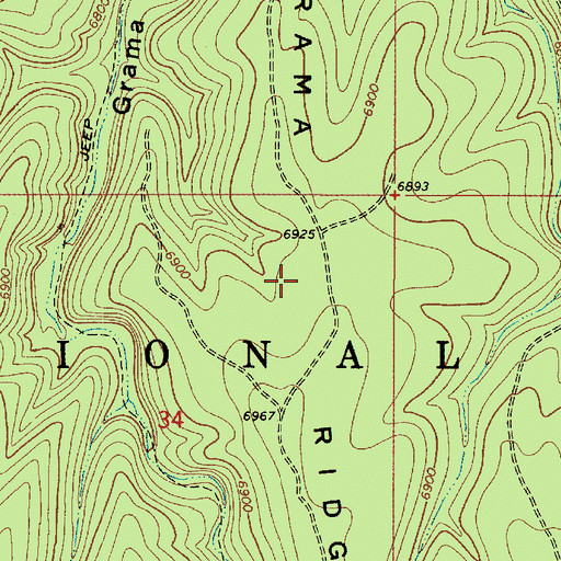 Topographic Map of Grama Ridge, AZ