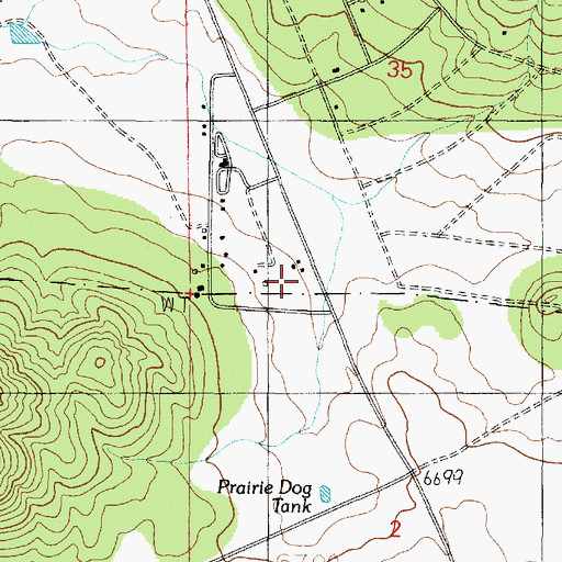 Topographic Map of Grand Canyon Trading Post (historical), AZ