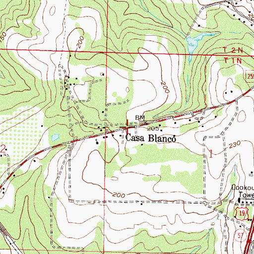 Topographic Map of Casa Blanco, FL