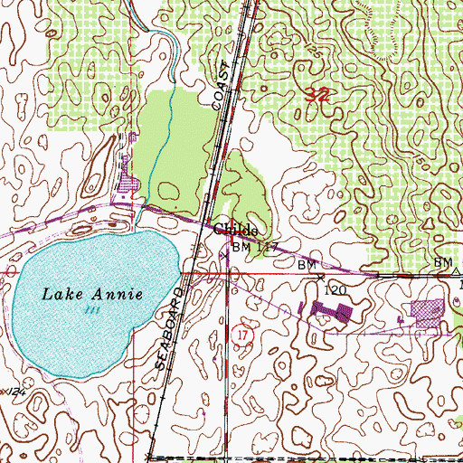 Topographic Map of Childs, FL