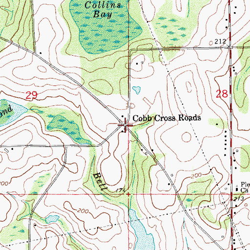 Topographic Map of Cobb Cross Roads, FL