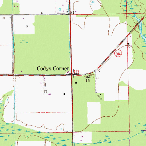 Topographic Map of Codys Corner, FL