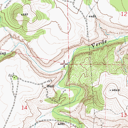 Topographic Map of Granite Creek, AZ