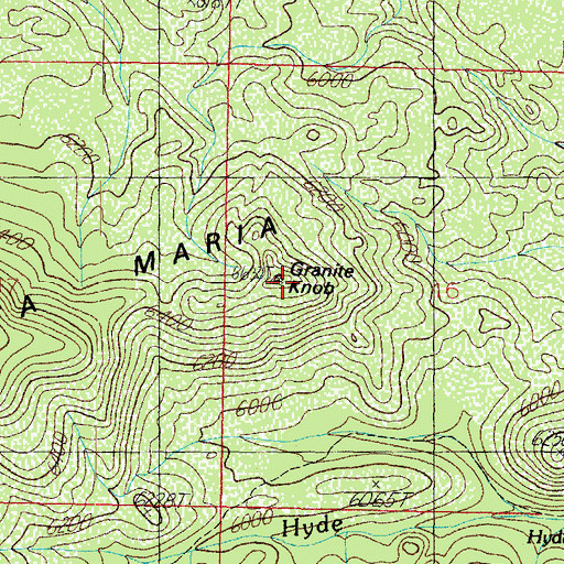 Topographic Map of Granite Knob, AZ