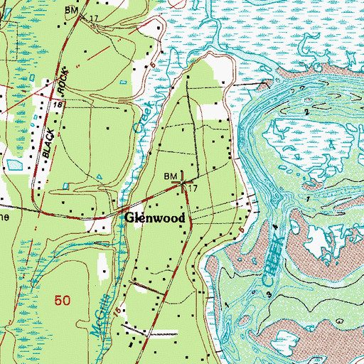 Topographic Map of Glenwood, FL
