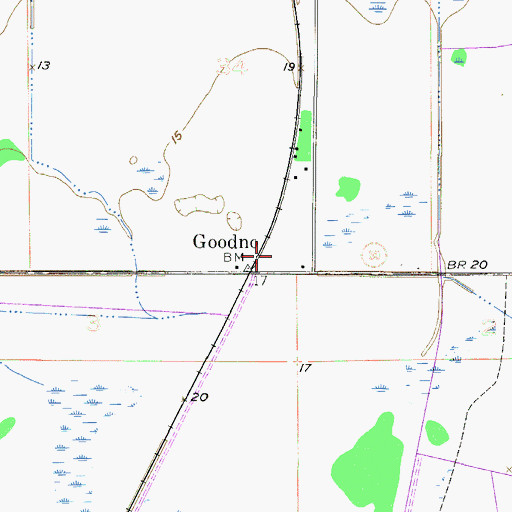 Topographic Map of Goodno, FL