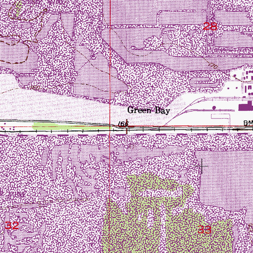Topographic Map of Green Bay, FL
