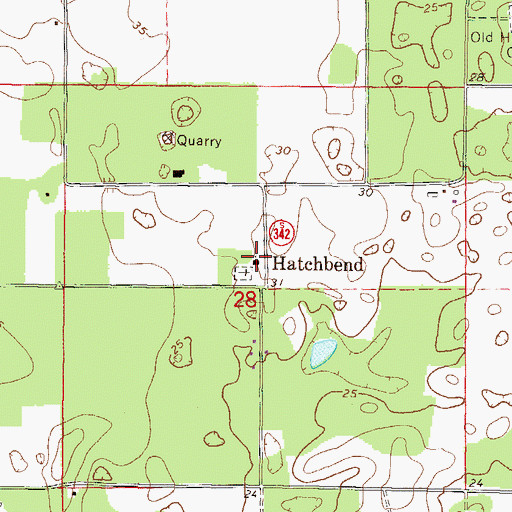 Topographic Map of Hatchbend, FL