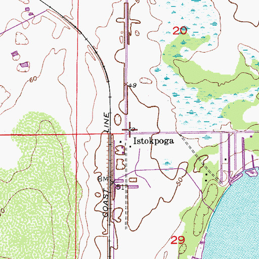 Topographic Map of Istokpoga, FL