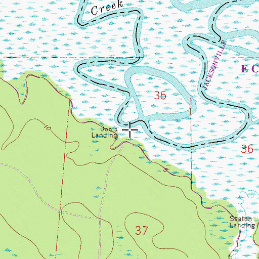 Topographic Map of Joels Landing, FL